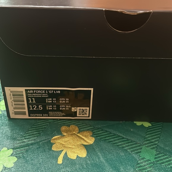 Navy and white Nike Air Force 1 Men’s Sneakers - Picture 9 of 10